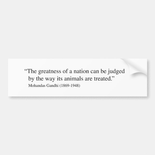 Gandhi Quote Bumper Sticker (Front)