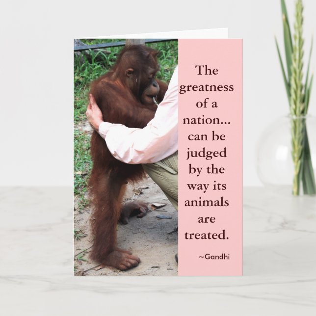 Gandhi Quote Greatness of a Nation Card (Front)