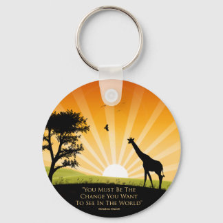 Gandhi Quote Key Ring