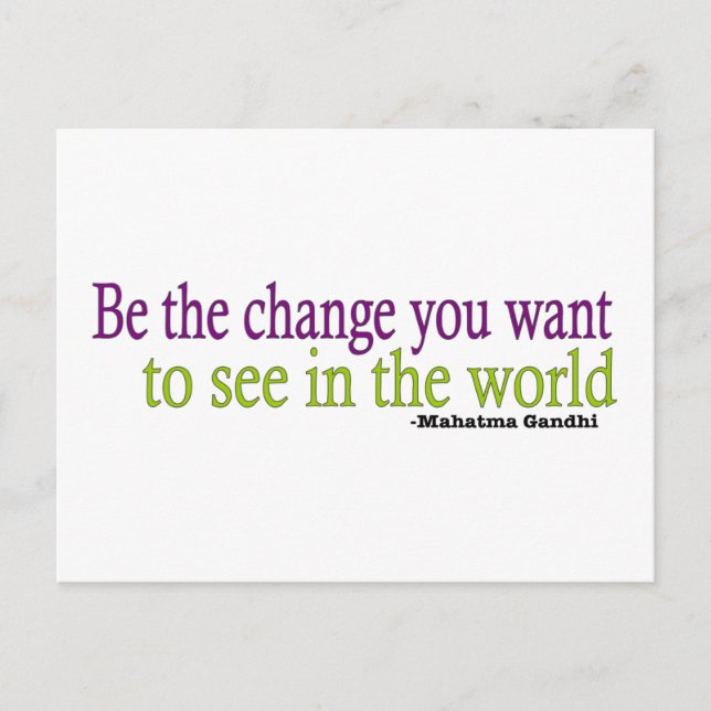 Gandhi Quote Postcard (Front)