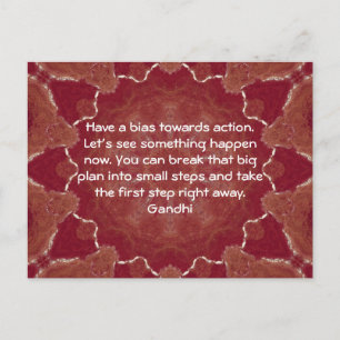 Gandhi Wisdom Quotation Saying about Action Postcard