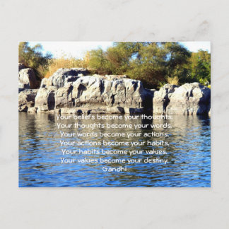 Gandhi Wisdom Saying Quotation About  Destiny Postcard