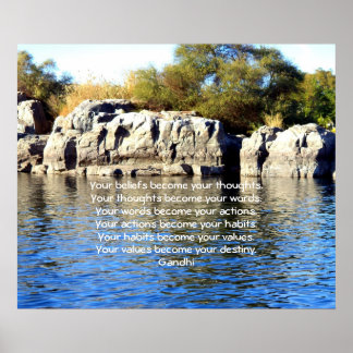 Gandhi Wisdom Saying Quotation About Destiny Poster