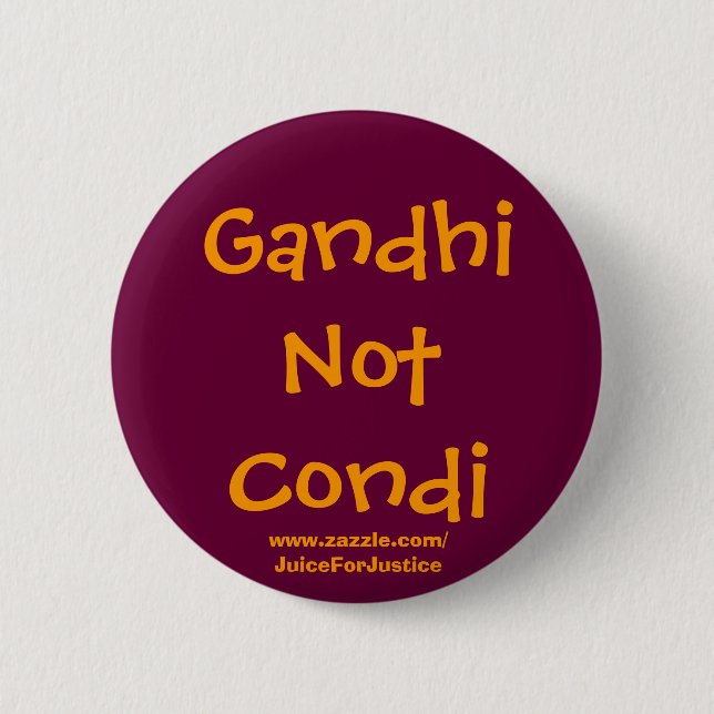 GandhiNotCondi 6 Cm Round Badge (Front)
