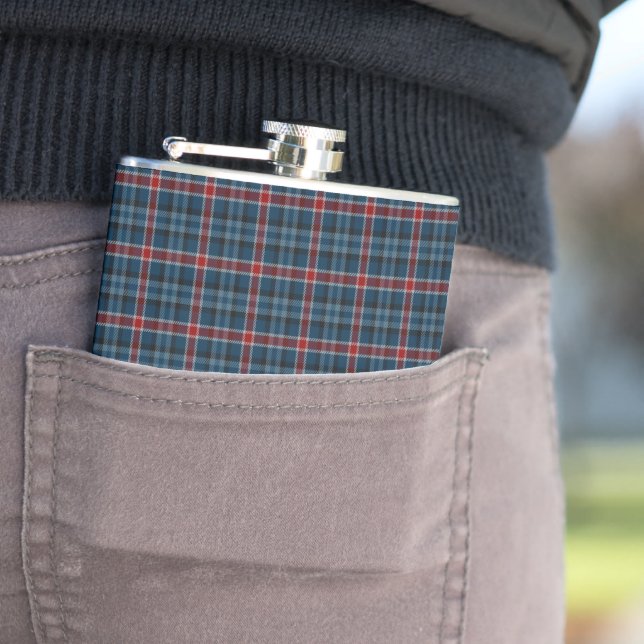Gandy of Myrton Clan Tartan Plaid Pattern Hip Flask (In Situ)
