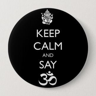 ganesh 10 cm round badge