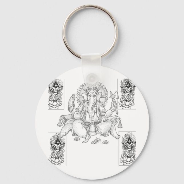 ganesh_and_shiva key ring (Front)