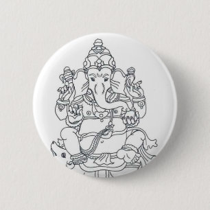 Ganesh button badge