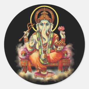 Ganesh Classic Round Sticker