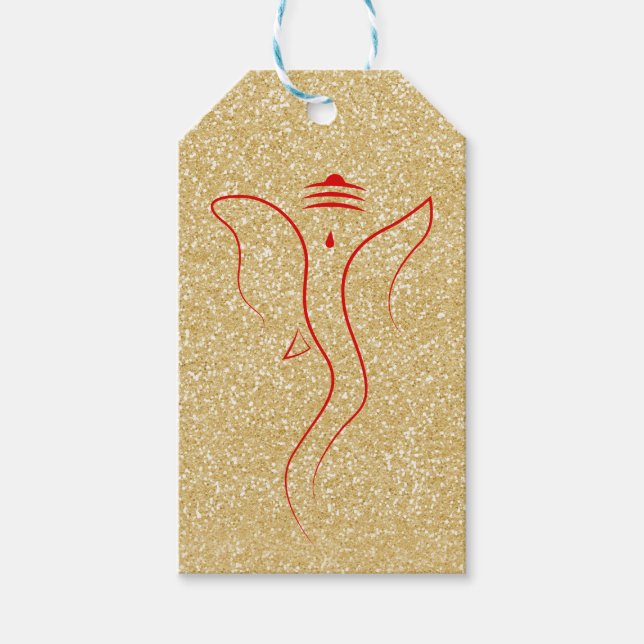 Ganesh Gold Gift Tags (Front)