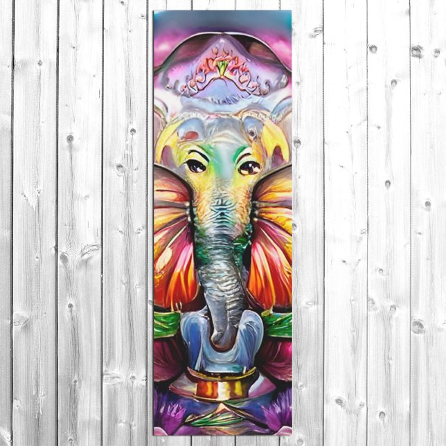 Ganesh Hindu India Elephant Bright Psychedelic Yoga Mat (Creator Uploaded)