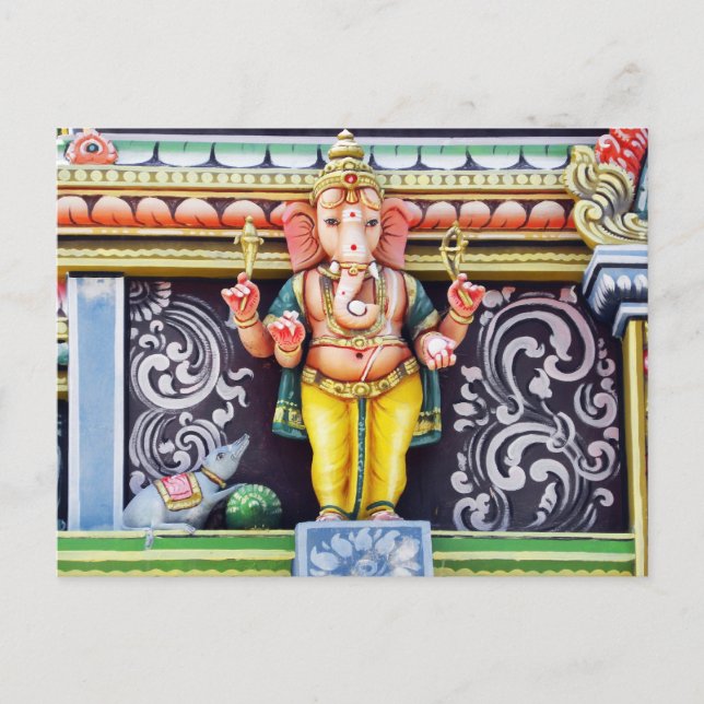 Ganesh Idol Sculpture Postcard (Front)