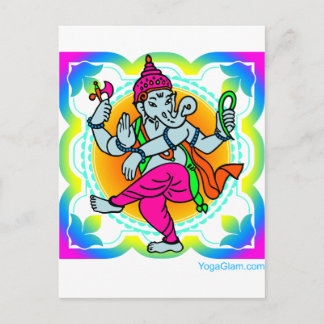 Ganesh in Rainbow colourful design Postcard