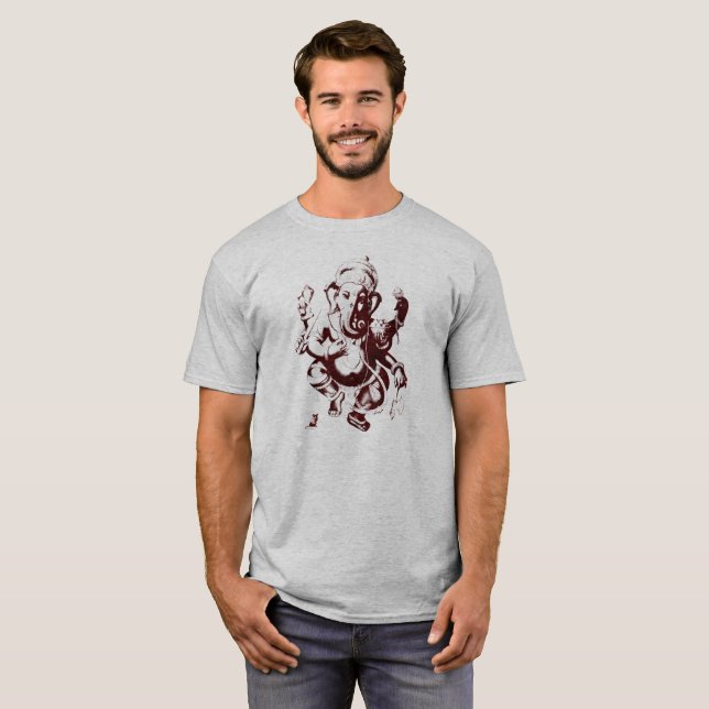 ganesh maroon T-Shirt (Front Full)