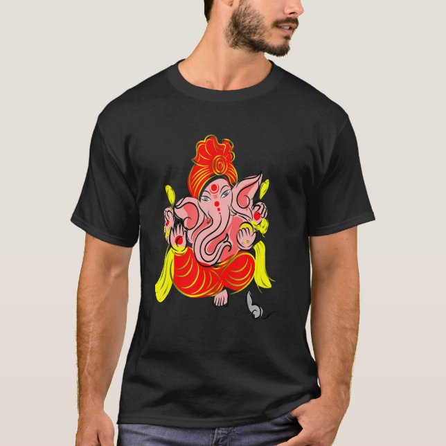 Ganesh Ohm Yoga  Third Eye  Isha  Hindu  Linga T-Shirt (Front)