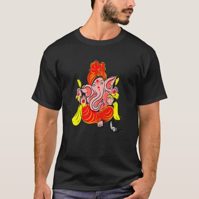 Ganesh Ohm Yoga Third Eye Isha Hindu Linga T-Shirt (Front)