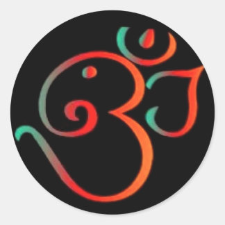 Ganesh Om Classic Round Sticker
