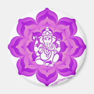 Ganesh purple design magnet