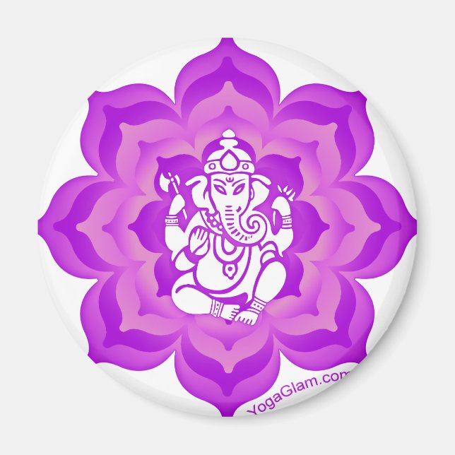 Ganesh purple design magnet (Front)