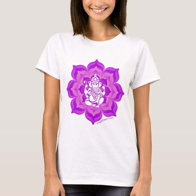 Ganesh purple design T-Shirt (Front)