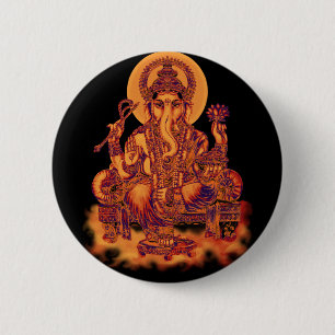 Ganesh - Remover of Obstacles 6 Cm Round Badge