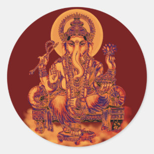 Ganesh - Remover of Obstacles Classic Round Sticker