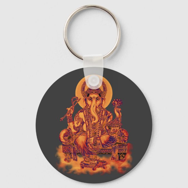 Ganesh - Remover of Obstacles Key Ring (Front)