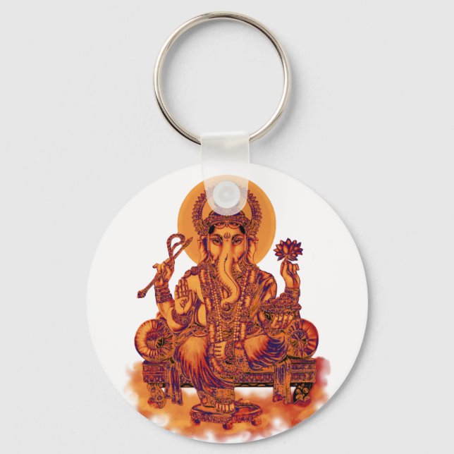 Ganesh - Remover of Obstacles Key Ring (Front)