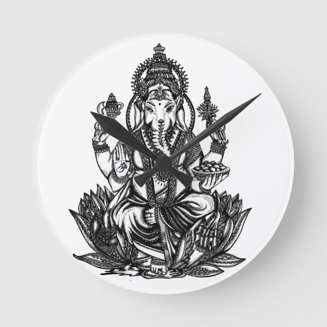Ganesh Round Clock (Front)