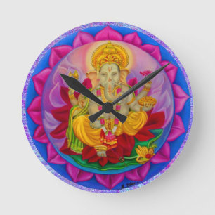Ganesh Round Clock