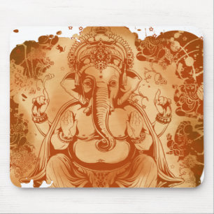 ganesh rust splash mouse pad