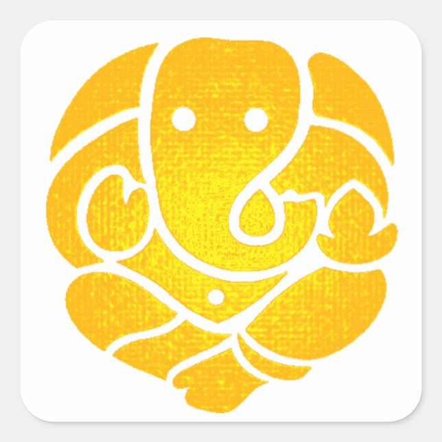GANESH SUN SHINES SQUARE STICKER (Front)