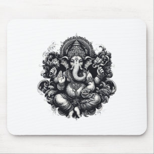 Ganesh Symbol Yoga Hindu Elephant God Ganesha Puja Mouse Pad