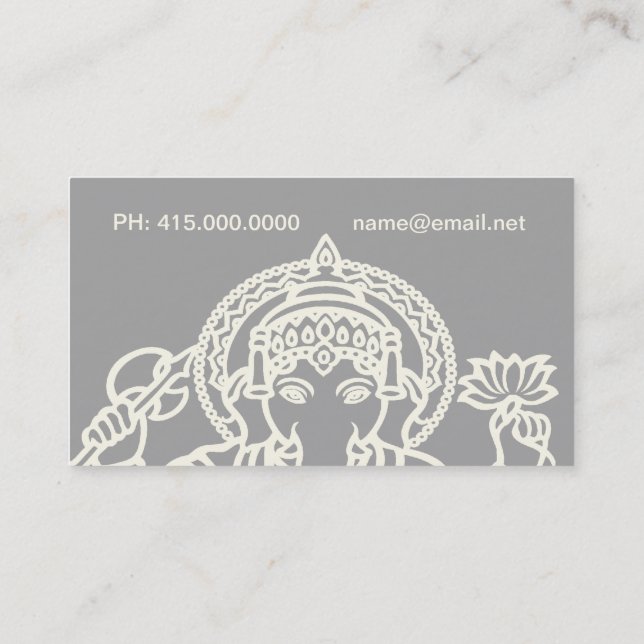Ganesh Yoga Studio Business Card (Back)