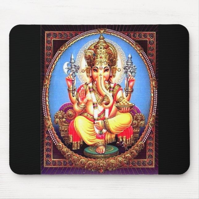 Ganesha (गणेश) Indian Elephant Mouse Pad (Front)