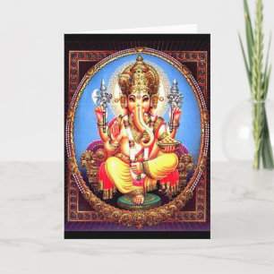Ganesha (ग णे श) Indian Elephant Card
