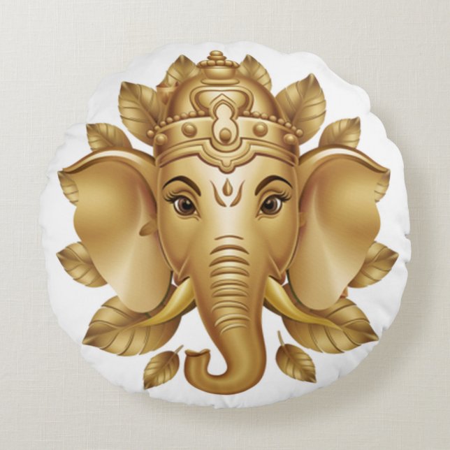 Ganesha 3 round cushion (Front)