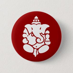 Ganesha 6 Cm Round Badge