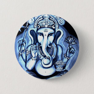 Ganesha 6 Cm Round Badge