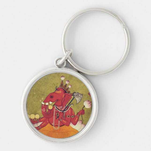 Ganesha about to throw his lotus key ring (Front)