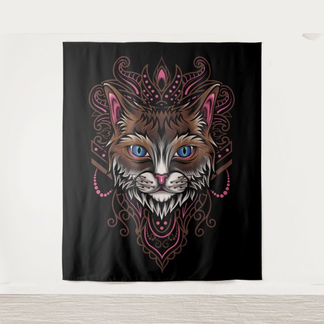 Ganesha Cat Tapestry (Front)
