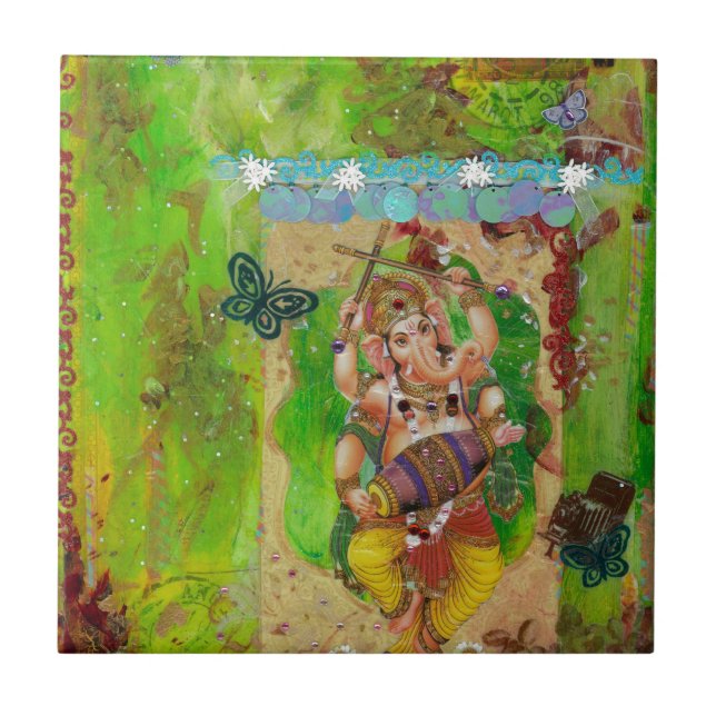 Ganesha Ceramic Tile (Front)