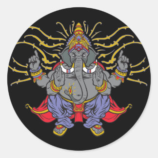 Ganesha Classic Round Sticker