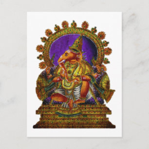 Ganesha Deva antique make your own background Postcard