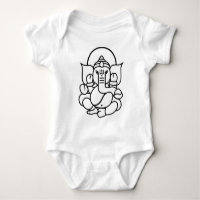 Ganesha Elephant No. 3 (black white)