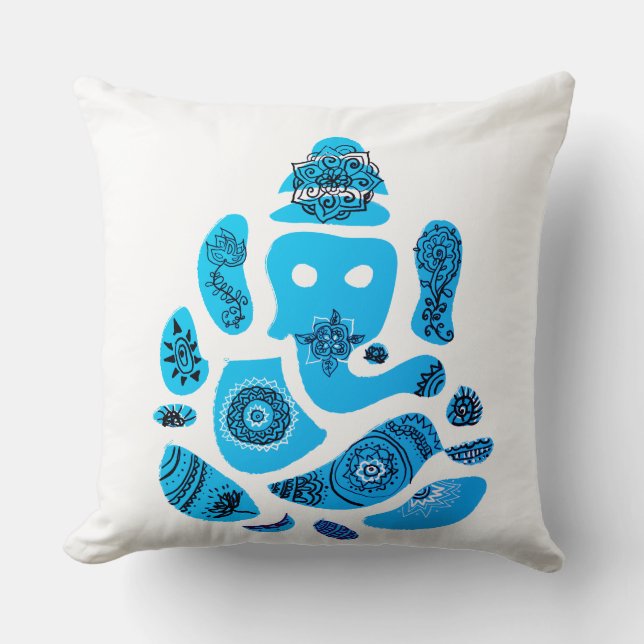 Ganesha Elepnat God  Throw Cushion 51 x 51 cm (Front)