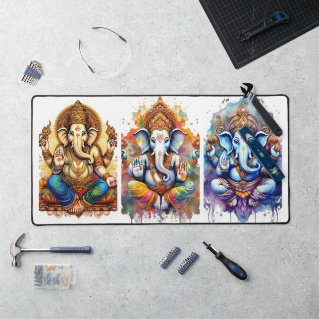 Ganesha, ganesh, ganapati remover of obstacles #2 desk mat (Workstation)