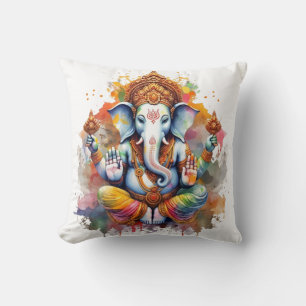 Ganesha, ganesh, ganapati remover of obstacles #5 cushion