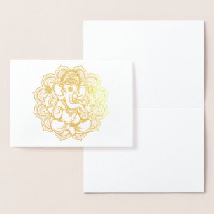 Ganesha Gold Foil Card