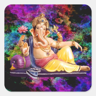 Ganesha Greeting Cards, Stickers, Postcards Square Sticker